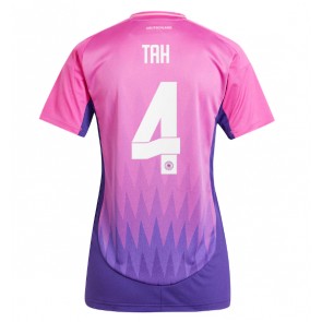 Germany Jonathan Tah #4 Replica Away Stadium Shirt for Women Euro 2024 Short Sleeve